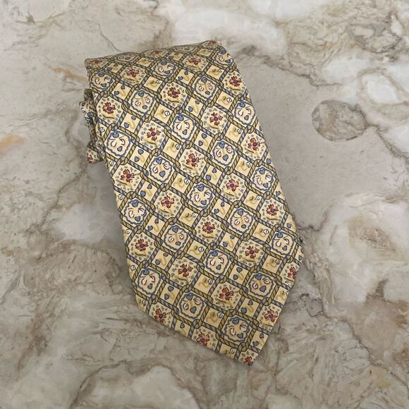 Authentic Hermes 100% Silk Tie - As New - Picture 2 of 8